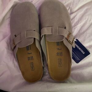 Birkenstock Boston (Taupe) women’s size 8